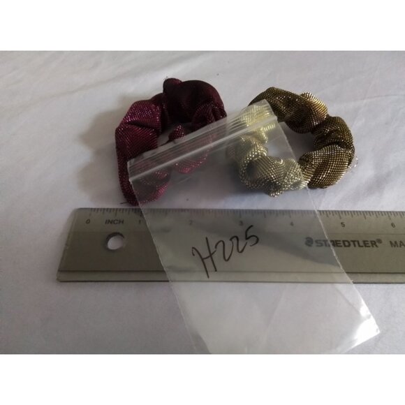 Metallic Mesh Hair Scrunchies Set Of 2 - Picture 3 of 3